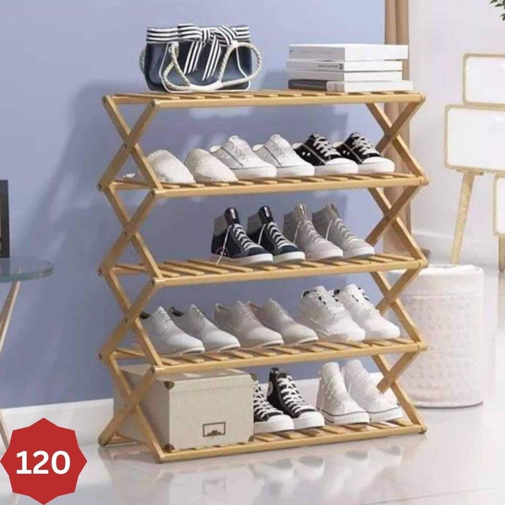 ستاند احذية خشبي قابل للطي