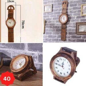 ساعة ديكور خشبية فاخره
