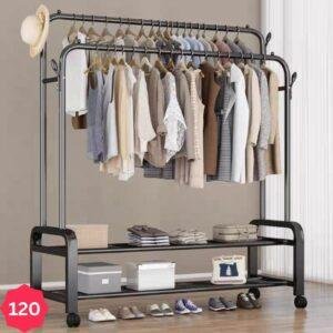 ستاند الملابس المعدني  المزدوج المتنقل