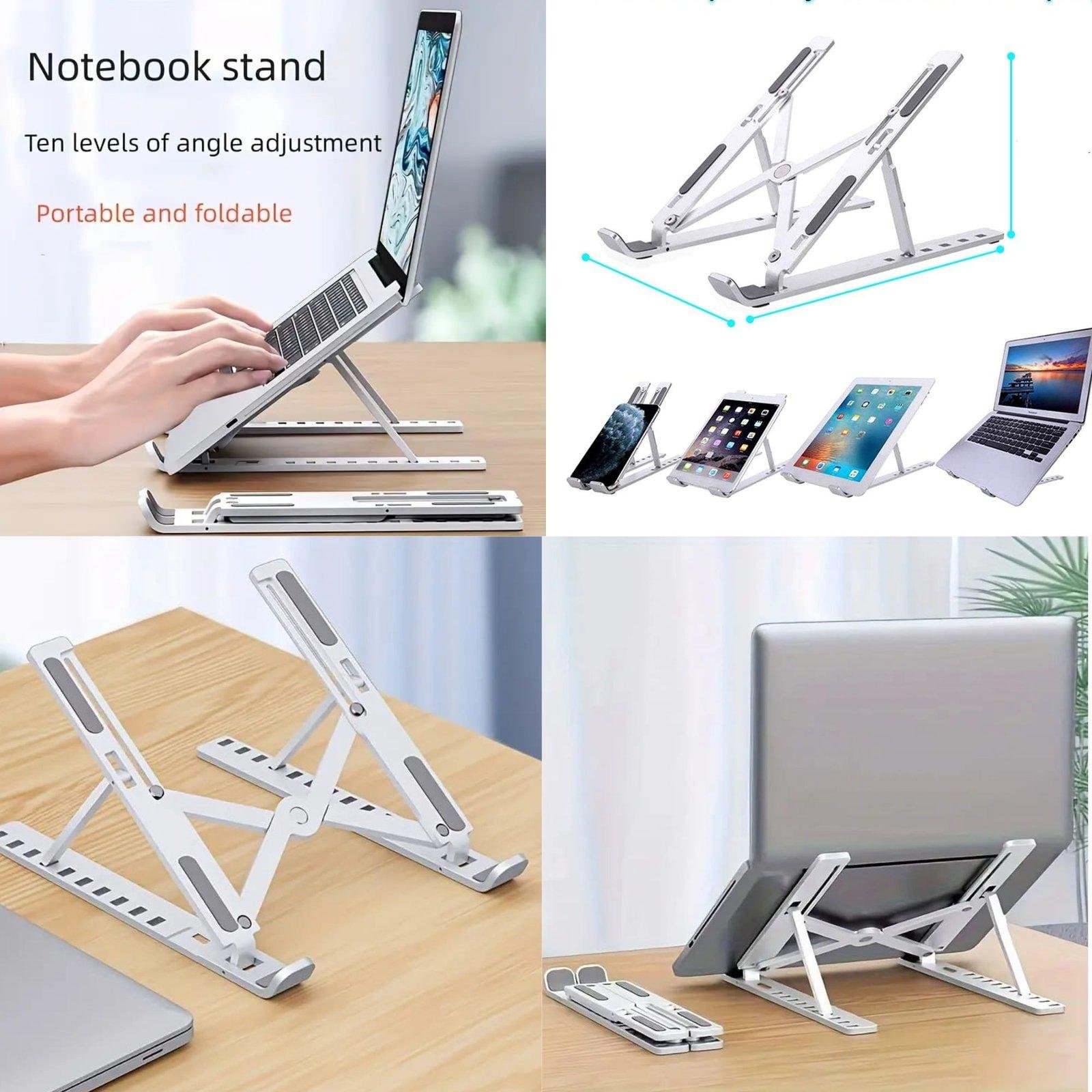 حامل هاتف/جهاز لوحي قابل للطي والتعديل.