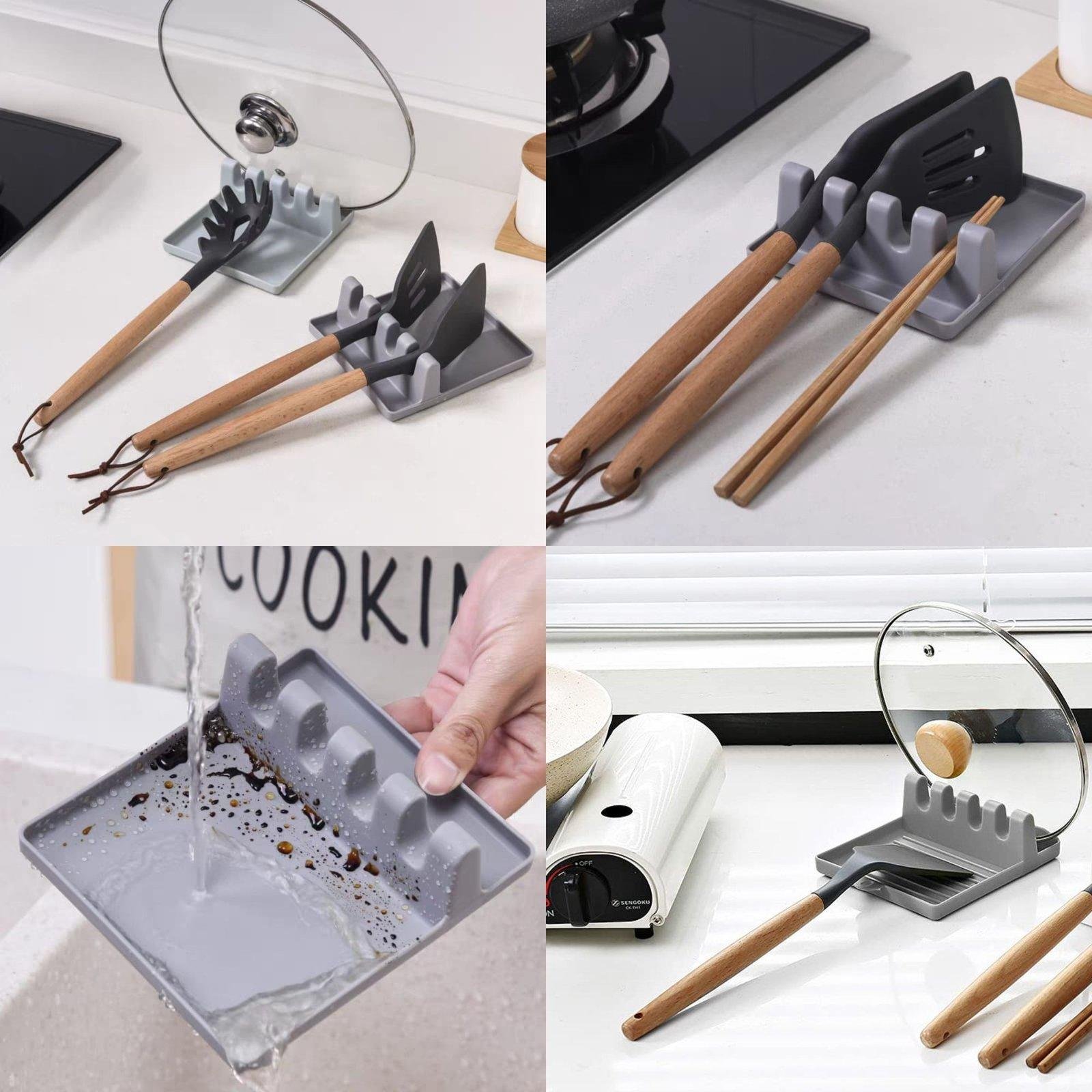 مسند المغارف والملاعق والاغطية