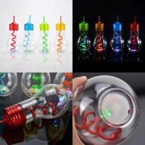 كوب العصير على شكل لمبة مضيئة