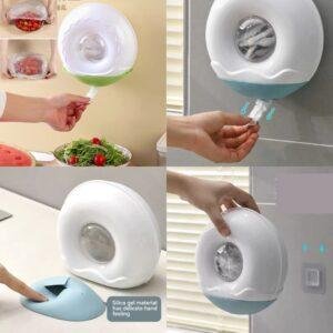 موزع أغطية أكياس حفظ الطعام+ 100 كيس