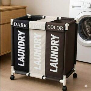 سلة غسيل ثلاث حجرات